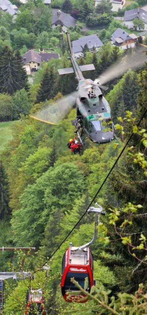 Liftbergeübung auf der Gerlitzen