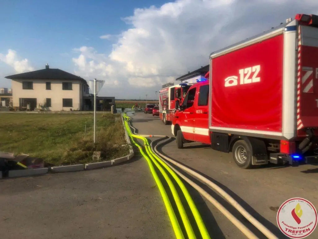 FF Treffen im Katastropheneinsatz in der Gemeinde Rust im Tullnerfeld