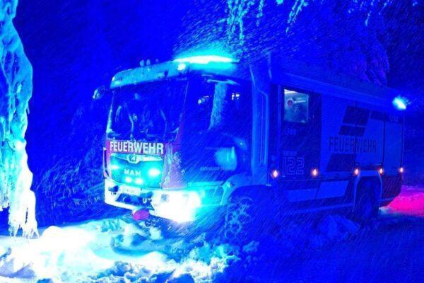 Wintereinbruch führte zu mehreren Feuerwehreinsätzen