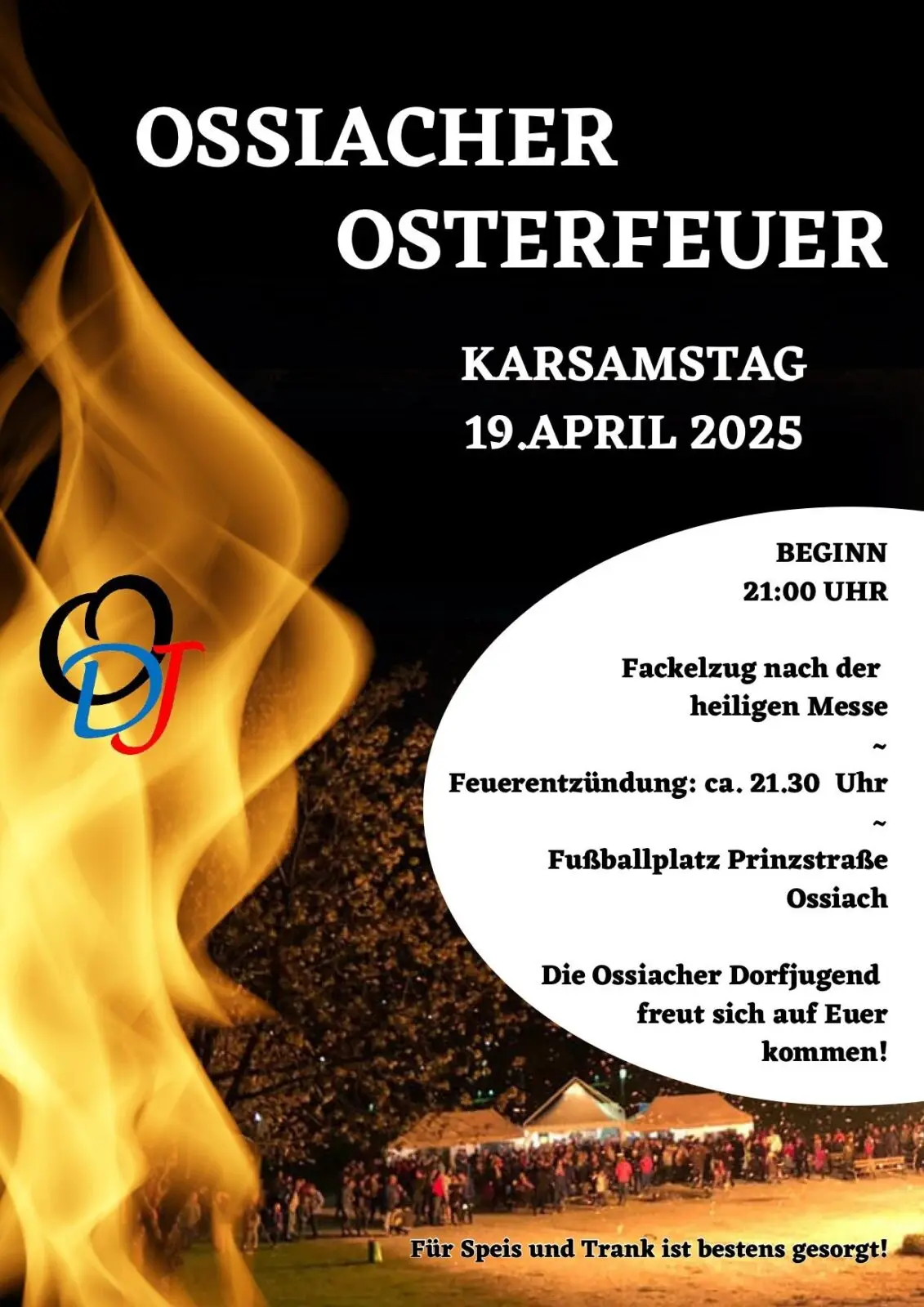 Osterfeuer 2025 in Ossiach