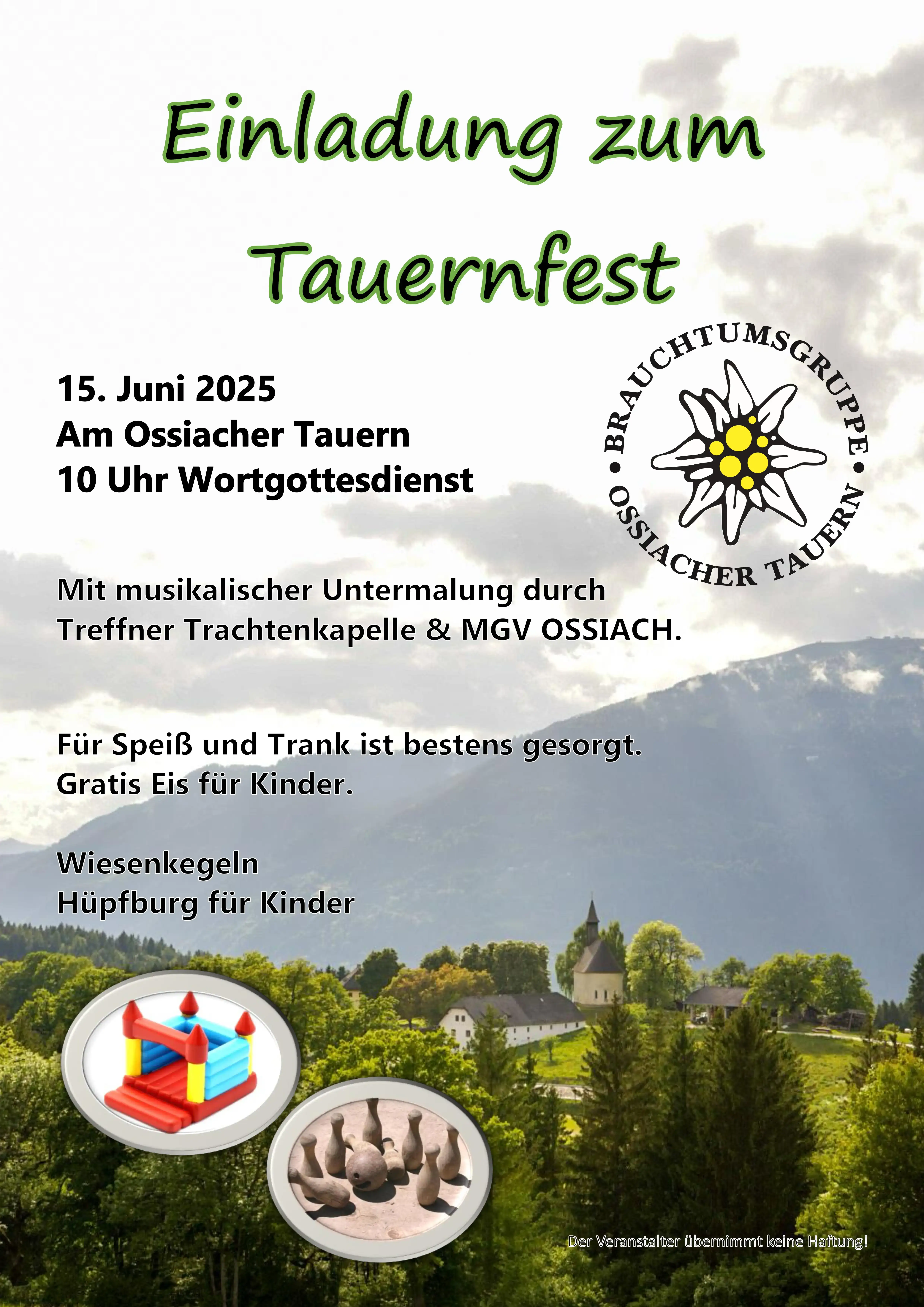 Einladung zum Tauernfest