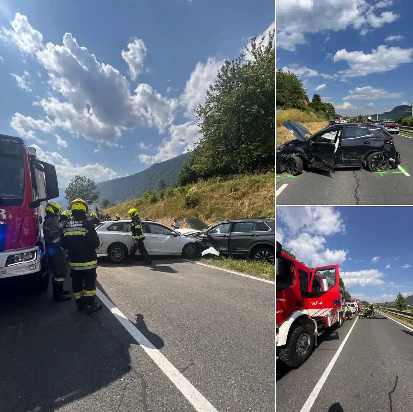 Steindorf I Tiffen I Unfall in Sonnberg I Mehrere Fahrzeuge beteiligt