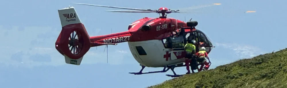 Notfall Gerlitzen, Kufenlandung der RK1 Flugrettung