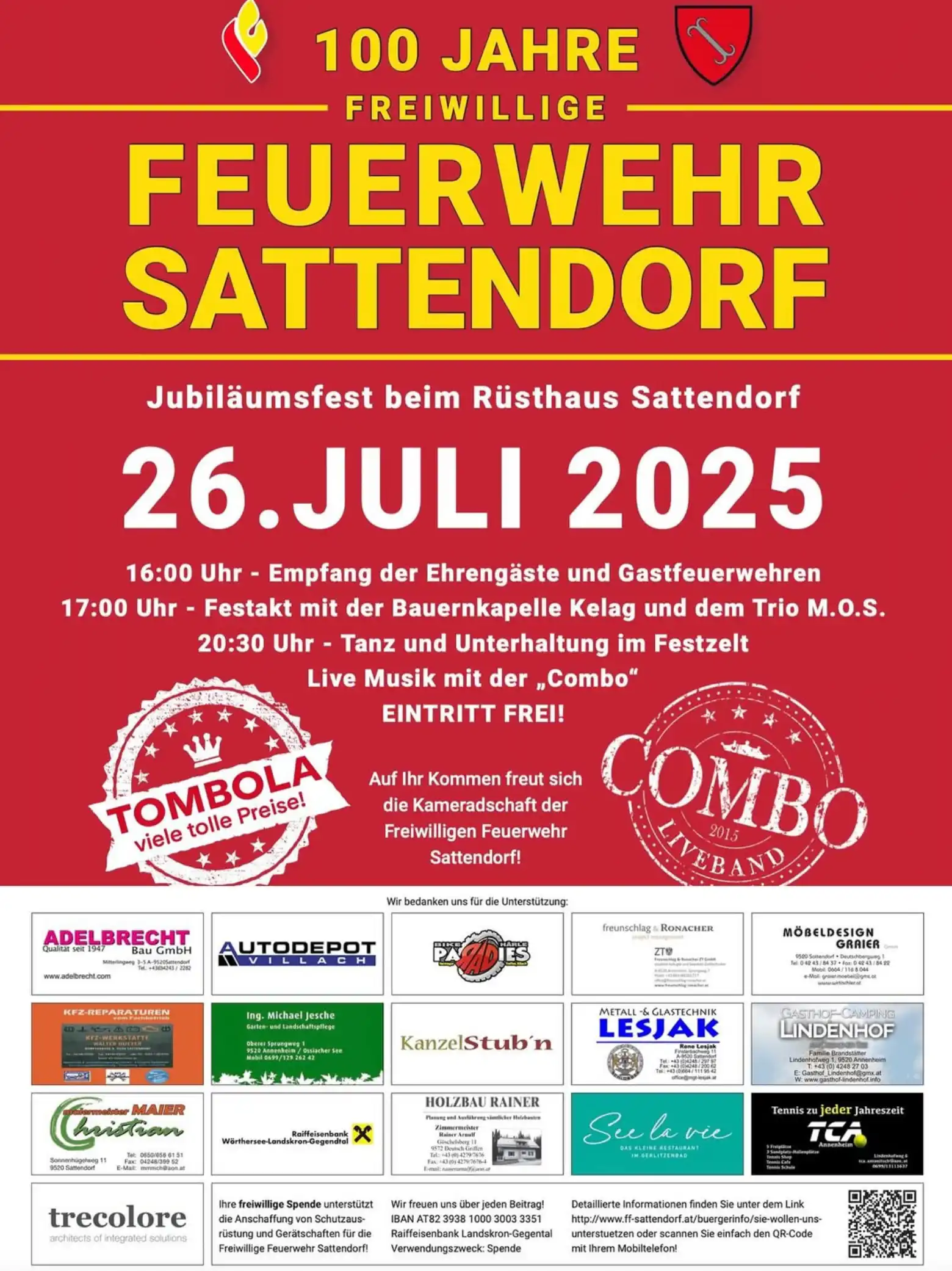 Jubiläumsfest der FF Sattendorf