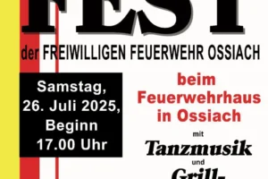 Einladung zum Feuerwehrfest 2025 in Ossiach