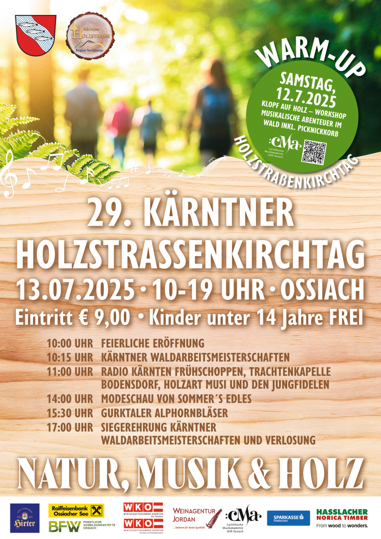 29. Holzstrassenkirchtag in Ossiach rund um das Stift Ossiach