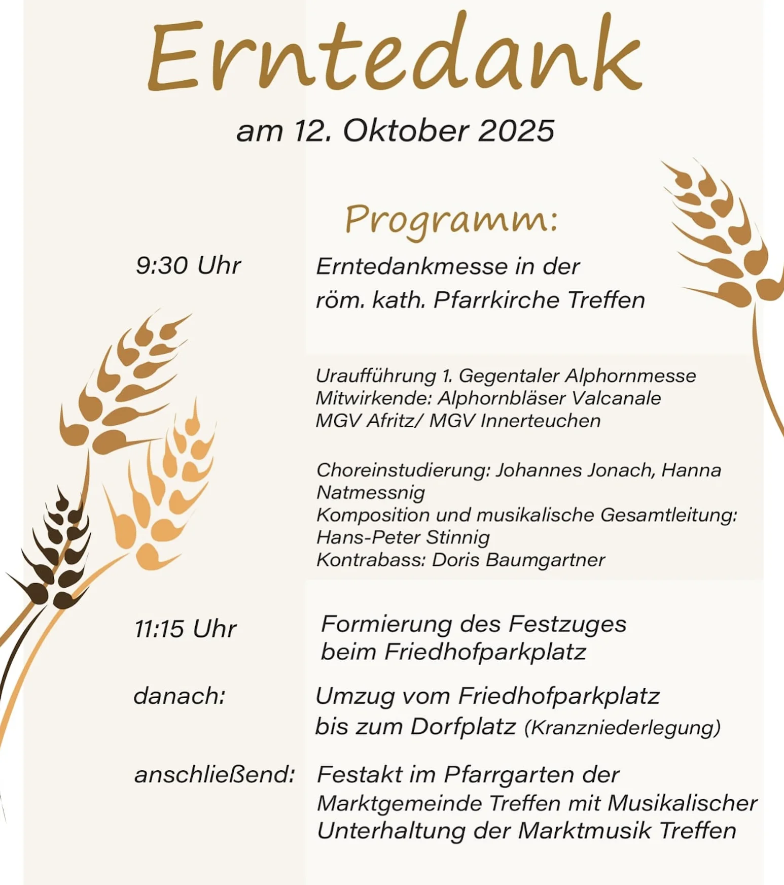 Erntedankfest der Landjugend Treffen mit Festumzug