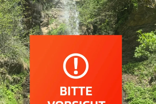 Information zu den Finsterbach Wasserfällen sturmschaeden