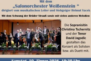 Neujahrskonzert 2026 in Bodensdorf, mit dem Salonorchester Weißenstein