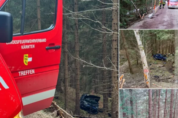 Pkw über Böschung gestürzt