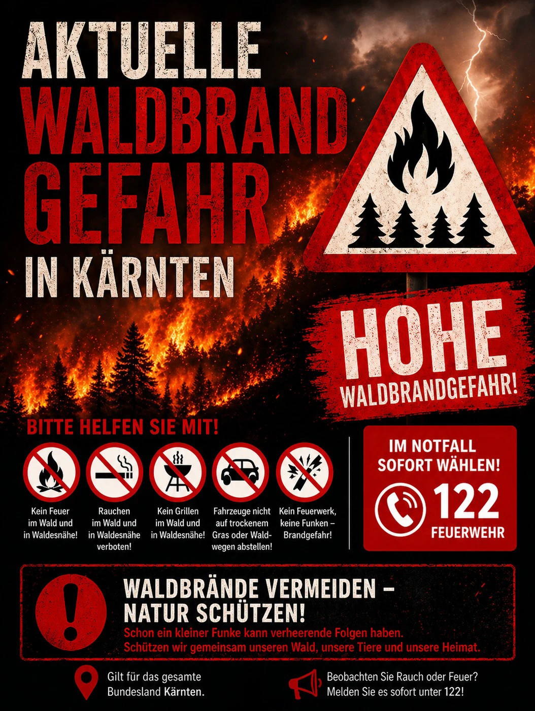 Waldbrand vorbeugen